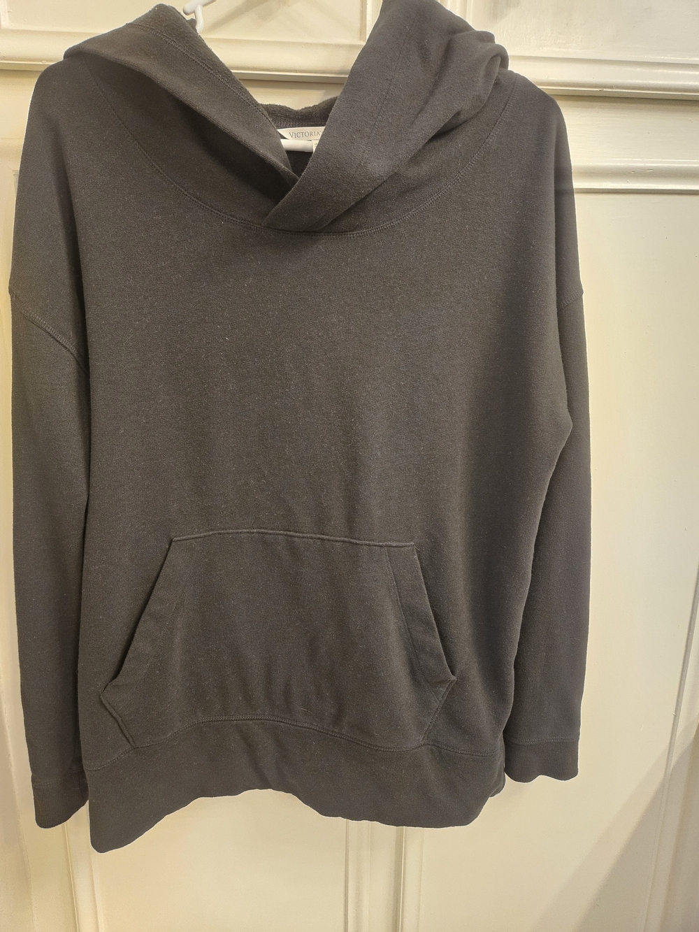 Victoria's Secret Men's Charcoal Black Hooded Sweatshirt